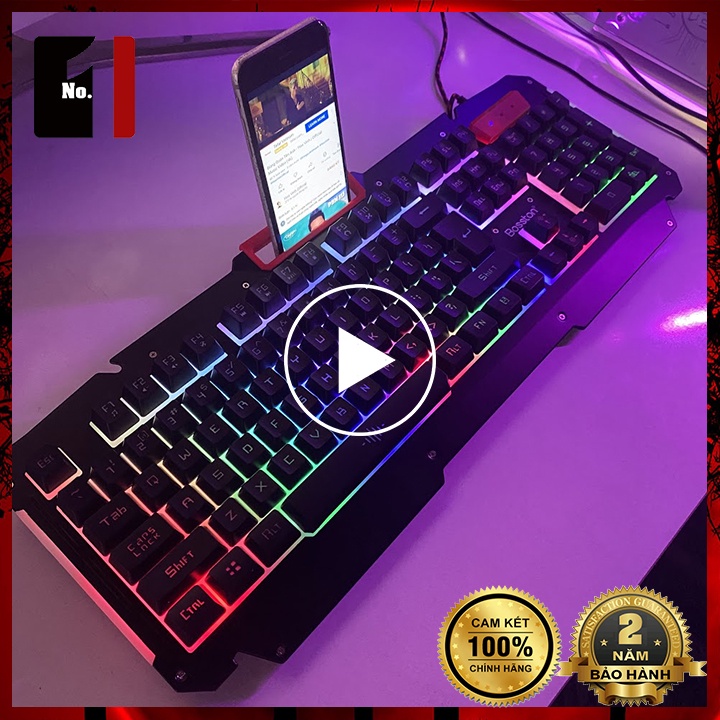 Bàn Phím Gaming Máy Tính BOSSTON R700 Led Rgb Bàn Phím Vi Tính Laptop Pc Chơi Game Giá Rẻ Có Dây