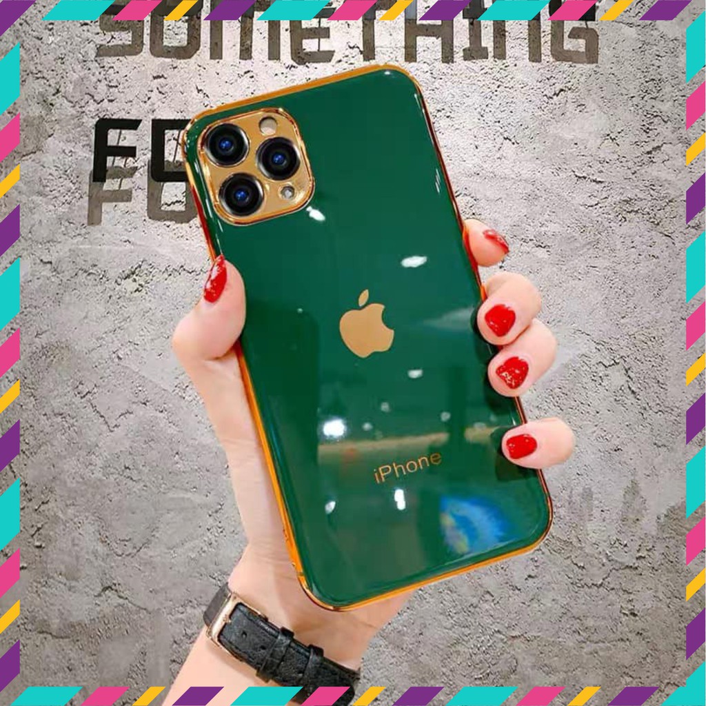 ⚡ốp lưng iphone ⚡ viền mạ vàng 24k logo táo độc lạ dẻo bóng ip 6,6s/6-6s-plus/7,8/7,8 plus/X-Xs/XSmax/11/11-pro max