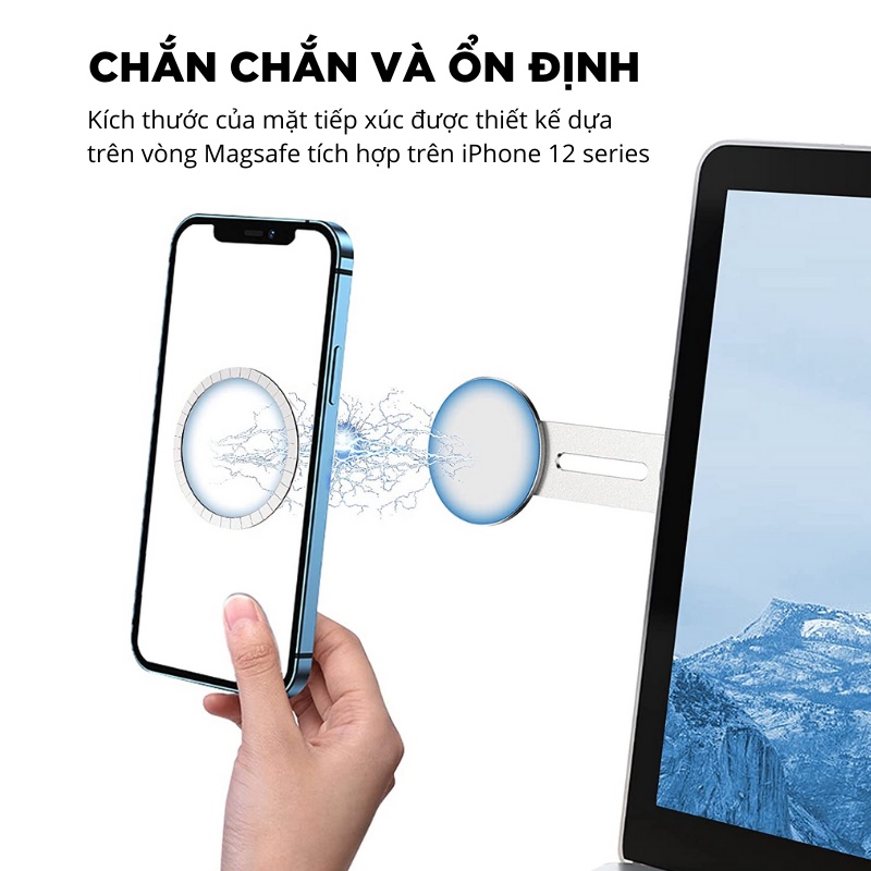 Stand Nhôm Dán Cố Định Magsafe iPhone 12, 13 WIWU Laptop Extender