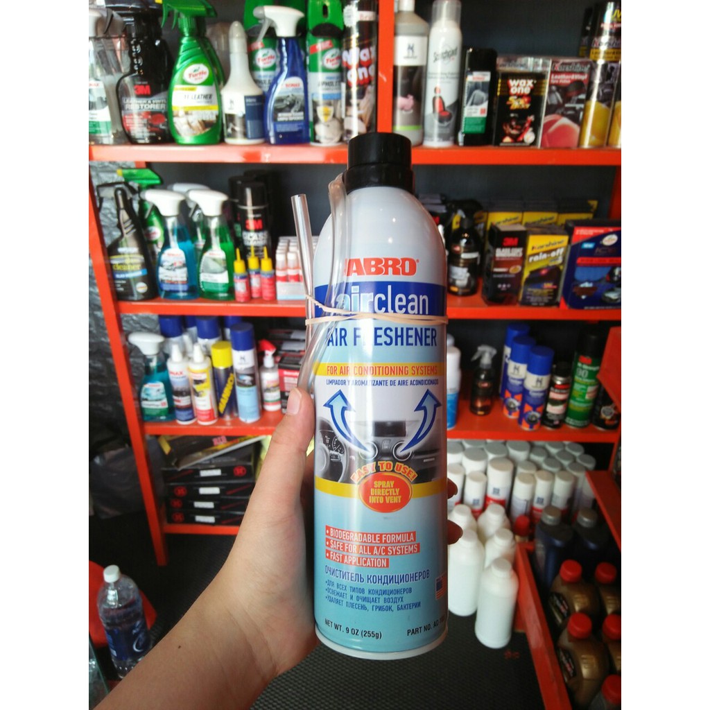 Vệ sinh diệt khuẩn dàn lạnh điều hòa ô tô Abro Air Clean (Mỹ) 255g chamsocxestore