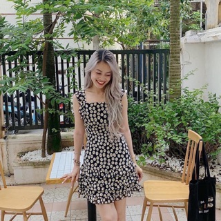 Đầm hoa cúc cánh tiên cột nơ lưng🌼🌼🌼