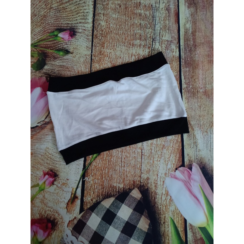 Áo ống phối viền đen Body sexy