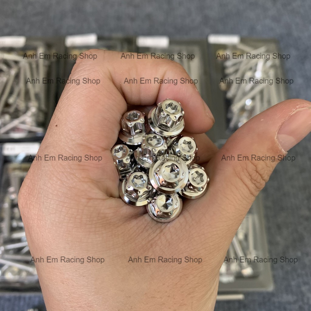 Ốc Lốc Máy Salaya Chuẩn Inox 304 Cho Nhiều Dòng Xe (Wave Dream Fu Ex Win Satria) Siêu Sáng Không Gỉ Sét
