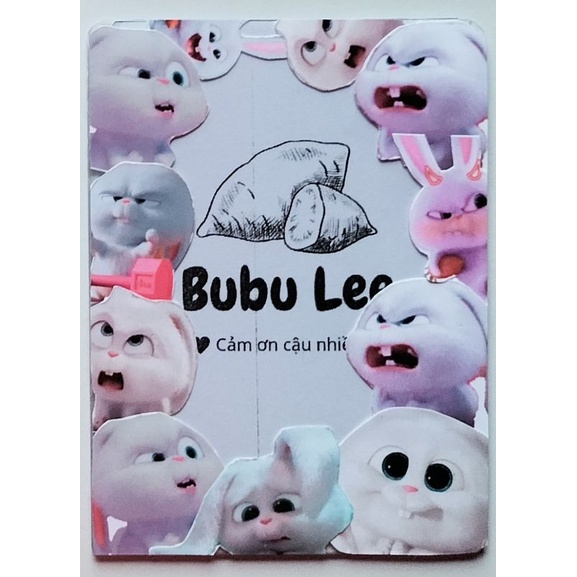 Thẻ nhựa trang trí bảo vệ card _ toploader thỏ snowball