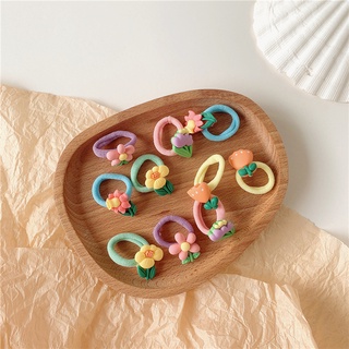 Set 10 Dây Cột Tóc Co Giãn Dễ Thương Cho Bé Gái