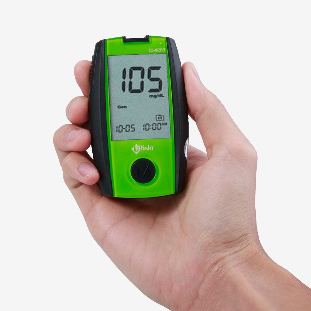 Máy đo đường huyết Uright TD4267 tặng 25 que 25 kim 1 bút lấy máu