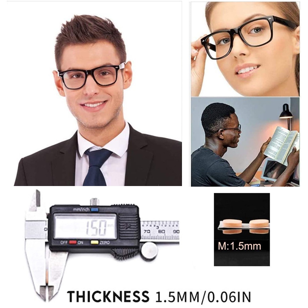 Bộ 4 miếng đệm mũi mắt kính bằng xốp EVA chống trượt cỡ 1.5mm thích hợp cho unisex