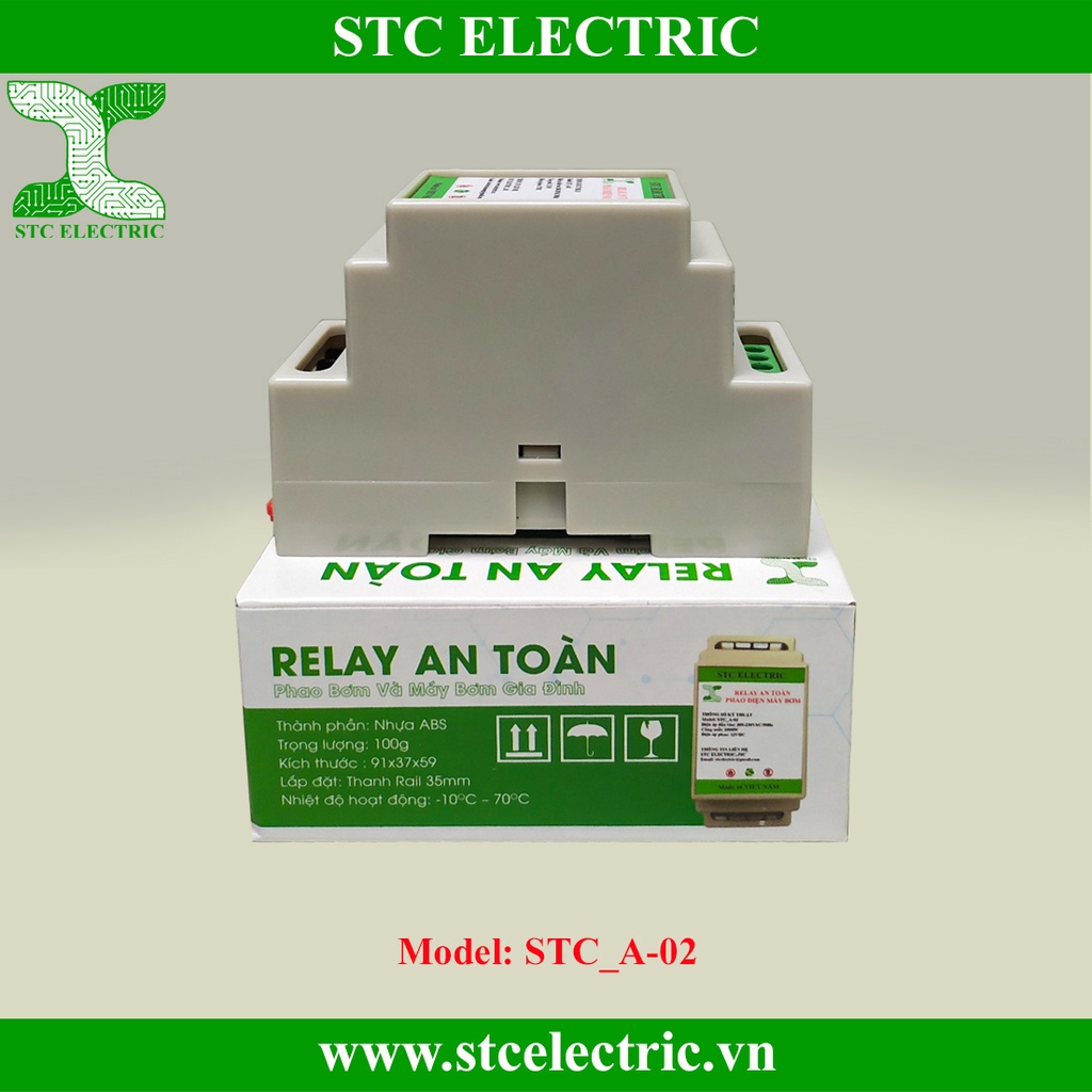 Rơ le an toàn cho phao điện, phao điện 12v, rơ le an toàn phao điện CHÍNH HÃNG STC ELECTRIC