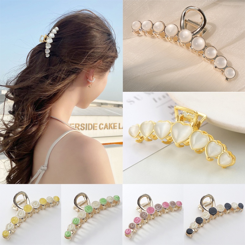 Kẹp tóc hình vây cá mập đính pha lê phong cách Hàn Quốc