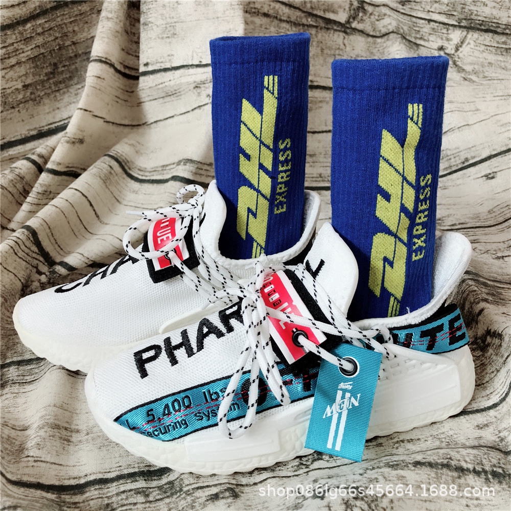 Vớ cotton màu trơn in chữ phong cách Hàn Quốc dành cho cả nam và nữ