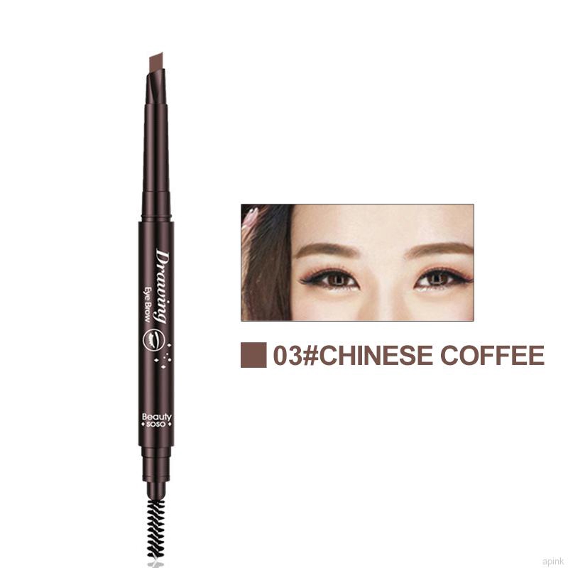[Hàng mới về] Bút Kẻ Lông Mày Hai Đầu Xoay Tự Động Chống Thấm Nước Lâu Trôi Màu Sắc Dễ Sử Dụng