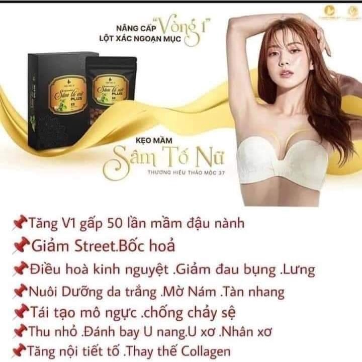 10 hộp Kẹo Mầm Sâm Tố Nữ  Thảo Mộc 37  Plus X2 mẫu mới - Hàng chính hãng | BigBuy360 - bigbuy360.vn