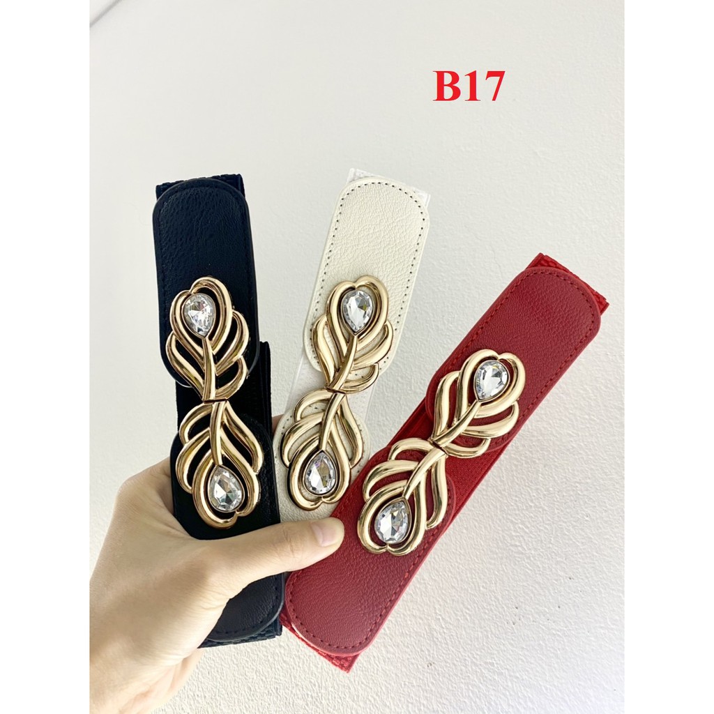 Đai váy 4cm xiên tròn và hoa