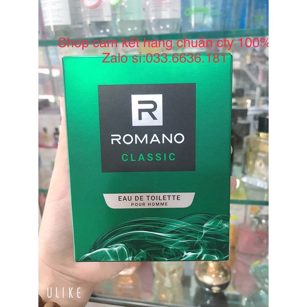 nước hoa ROMANO CLASSIC CAO CẤP 50ML [ chuẩn hàng cty 100%]