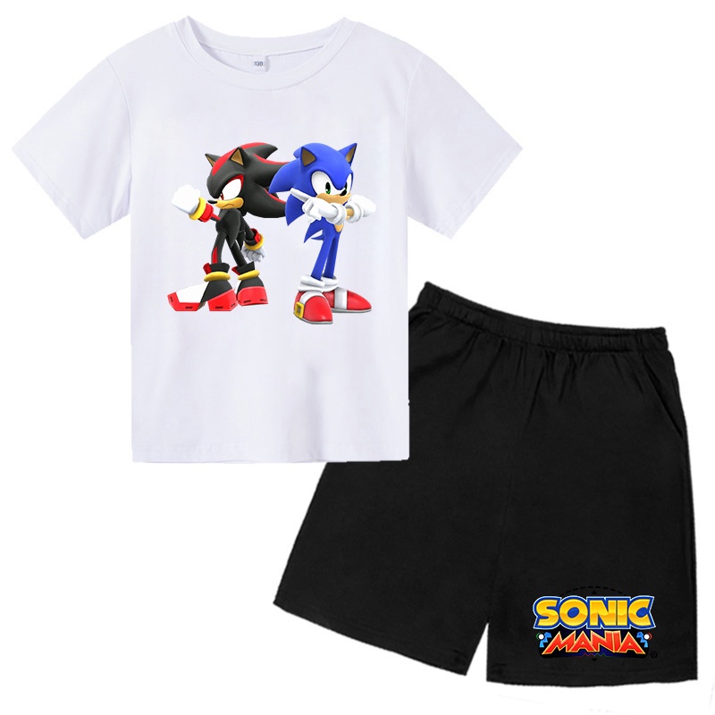 Đồ bộ bé trai, đồ bộ bé gái cộc tay 💖Chất cotton mát mịn họa tiết In Hình SONIC siêu dễ thương SSSHOP 03