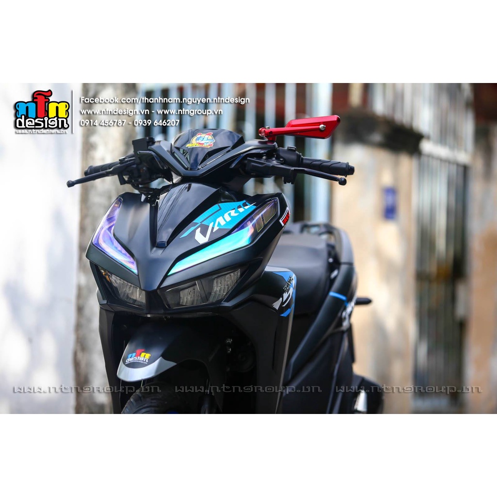 Tem Rời Dán Xe Vario 2018 Mẫu Malay Xanh Đen Cực Đẹp, Hàng 3 Lớp Chất Lượng Cao
