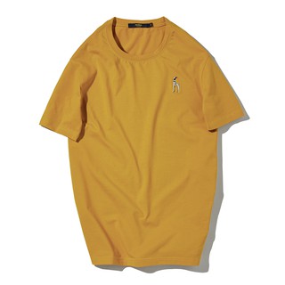 Áo thun nam trơn HUSSIO cotton co giãn dáng suông