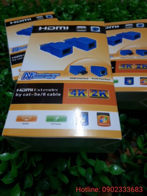 Bộ kéo dài HDMI 30M qua cáp mạng lan