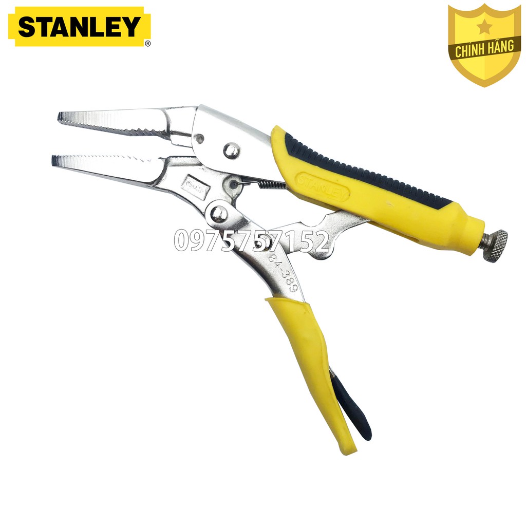 Kìm chết mỏ nhọn cao cấp Stanley 228mm, thép siêu cứng Cr-Mo chịu lực mạnh, tay cầm bọc nhựa cao su nguyên khối