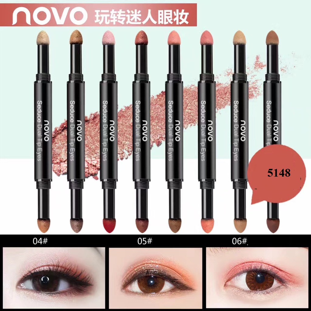 Bút nhũ nhấn mắt 2 đầu Novo Eyeliner Eyeshadows T5148 | BigBuy360 - bigbuy360.vn