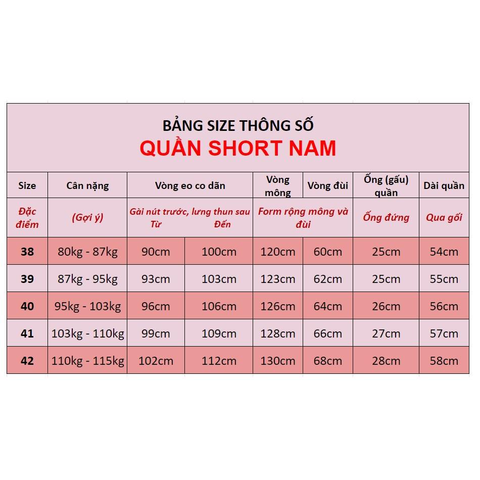 Quần short cho nam BIG SIZE đến 115kg - Quần short lưng thun, chất CO DÃN tốt size đại - NH Shop