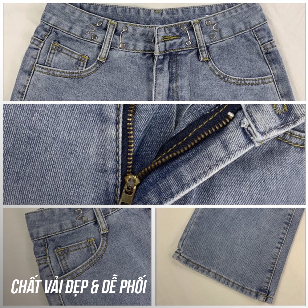 Quần Bò Jeans  Ống Rộng, Ống Loe Cạp Cao Tôn Dáng Phong Cách Hot Trend 2021 Q00001