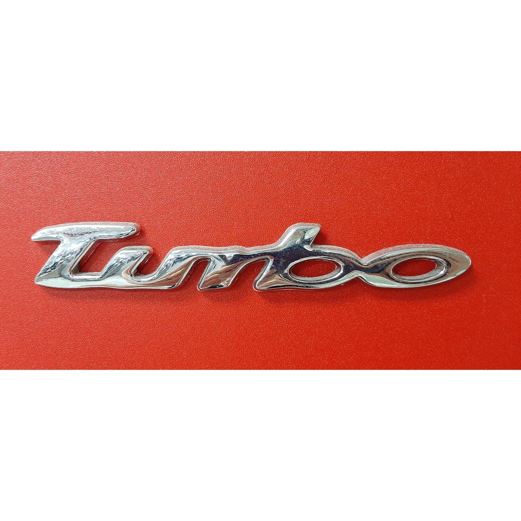 Decal chữ nổi Turbo trang trí xe ô tô