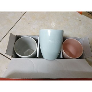 Combo ly sứ dongwa 3 màu vân chìm