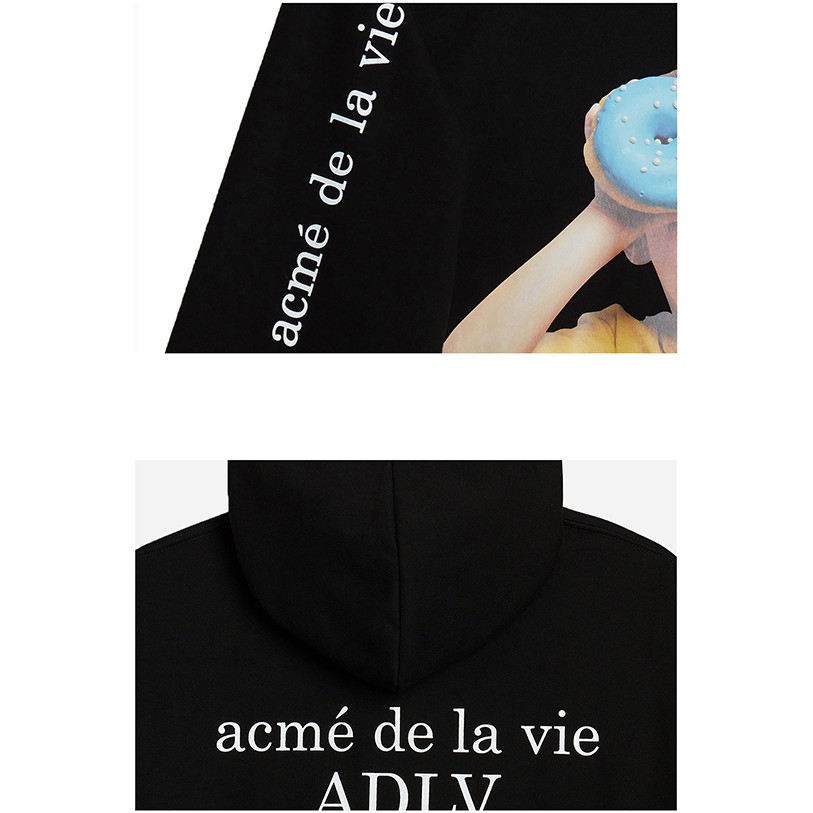 ÁO KHOÁC CÓ MŨ  ADLV BABY FACE HOODIE BLACK DONUT 5