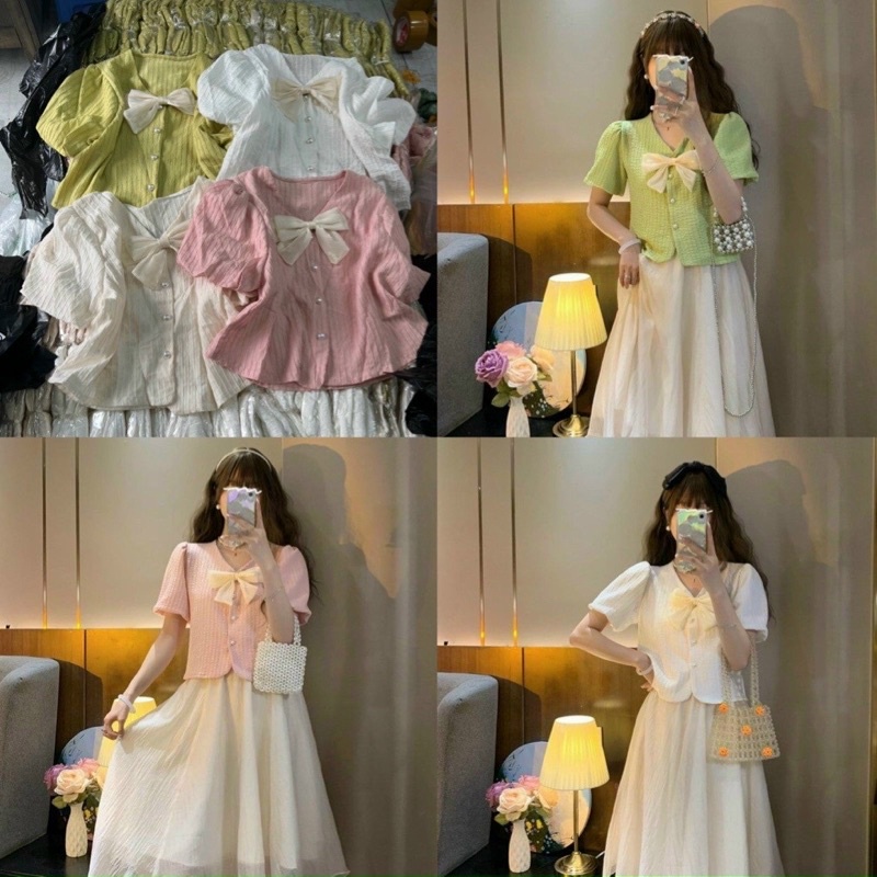 ÁO SƠ MI NƠ RỜI THÁO LẮP ĐƯỢC HÀNG XINH ÁO SƠ MI TAY BỒNG THỜI TRANG PHONG CÁCH HÀNG LOẠI 1