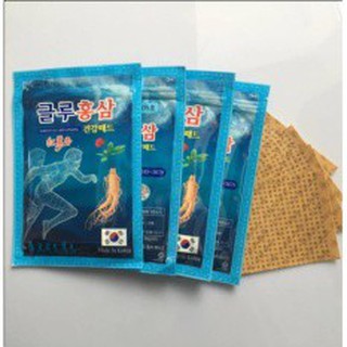 Com bo 5 gói cao dán xanh hồng sâm hàn quốc