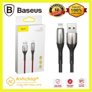 Cáp sạc nhanh iPhone Baseus CALSP  Dây USB to Lightning hỗ trợ sạc nhanh - Siêu bền - Chống gẫy - Đèn LED