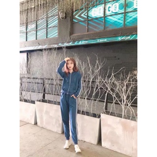 Bộ thu đông nữ chất nỉ da cá chéo