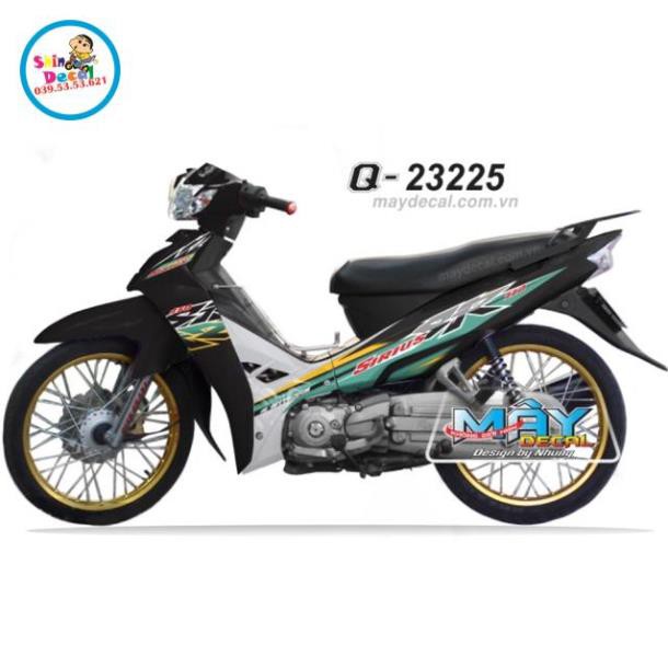 Tem rời sirius SR dán xe đen