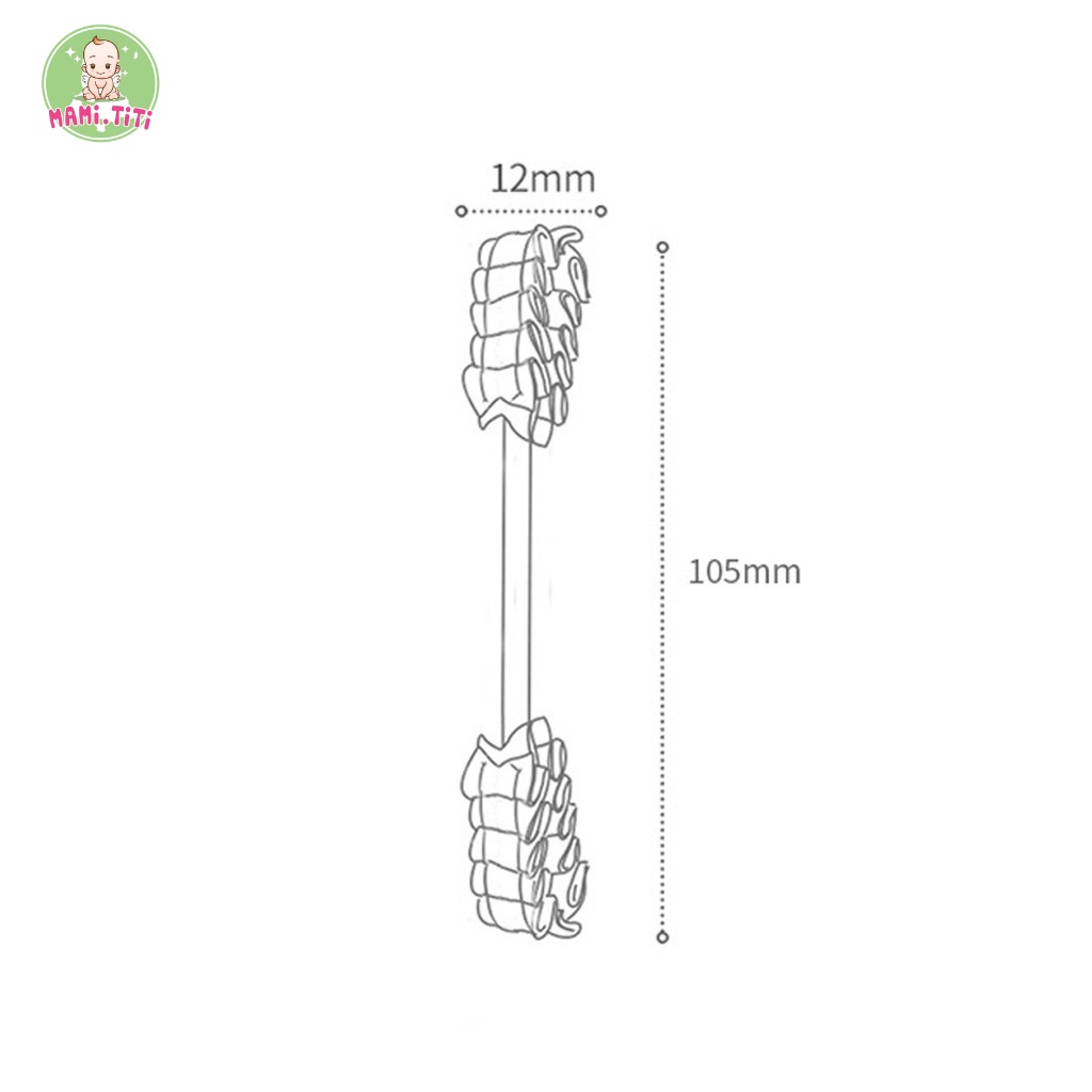 Rơ lưỡi cho bé, hộp rơ lưỡi 30 que V-coool - BABUU - Baby oral care an toàn vệ sinh răng miệng cho bé