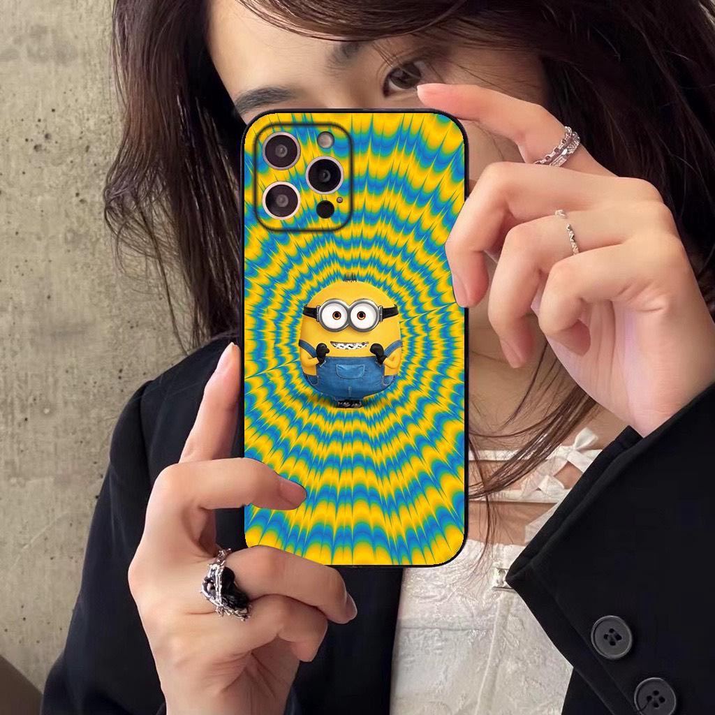 Ốp lưng iphone hình minion cute dễ thương dẻo cạnh vuông bảo vệ camera 7plus/8plus/x/xs/xsmax/11/12/13/14/pro/promax