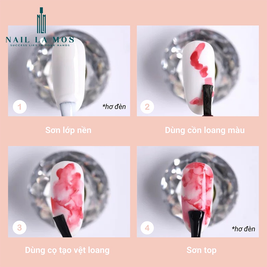 Set 12 lọ cồn loang Vinimay chính hãng - loang cồn trang trí móng tay nghệ thuật