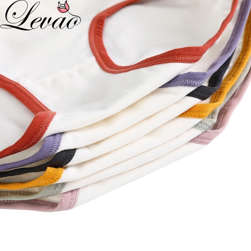Quần lót Levao vải cotton lưng vừa in họa tiết gợi cảm cho nữ