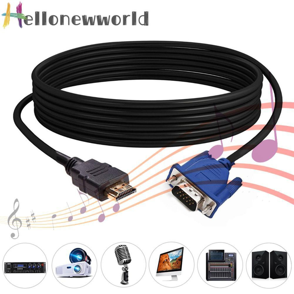 Dây Cáp Máy Chiếu 1.8m Hdmi-Compatible Male Sang Vga Male 1080p