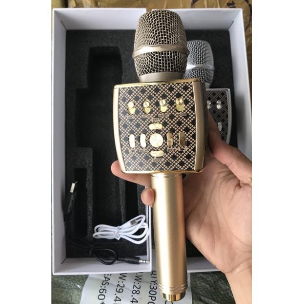 Micro Karaoke Bluetooth Cao Cấp YS-95 Tích Hợp Loa Bass Không Dây Dùng Hát Tại Nhà Hoặc Livetream