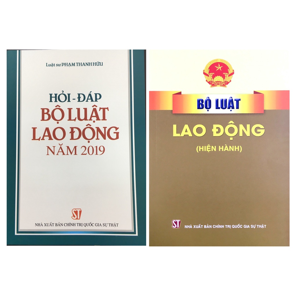 Combo Sách Hỏi - Đáp Bộ luật Lao động năm 2019 Và Sách Bộ Luật Lao Động (Hiện Hành)