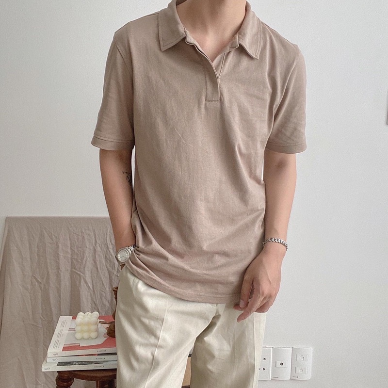 [Mã SRBACK010912 hoàn 20K xu đơn 50K] Áo cotton polo trơn nam BY SANTÉ - chất liệu cotton thoáng mát, thấm hút mồ hôi | BigBuy360 - bigbuy360.vn