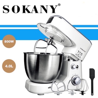 Máy trộn bột, nhào bột, đánh kem Sokany 4L