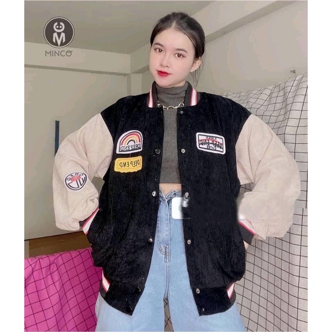 [Rẻ Vô Địch] Áo swt nỉ cổ tròn cotton tay bồng ------- ÁO  NHUNG THÊU LOGO CẦU VỒNG | BigBuy360 - bigbuy360.vn