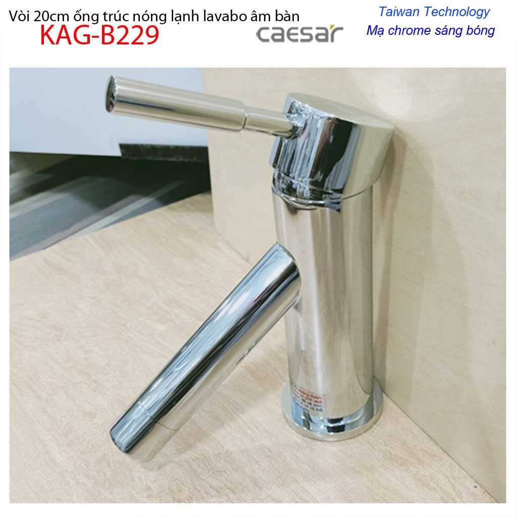 Vòi lavabo Caesar KAG-B229C-20cm chiết khấu giá tốt chất lượng tốt, vòi ống trúc Caesar nóng lạnh