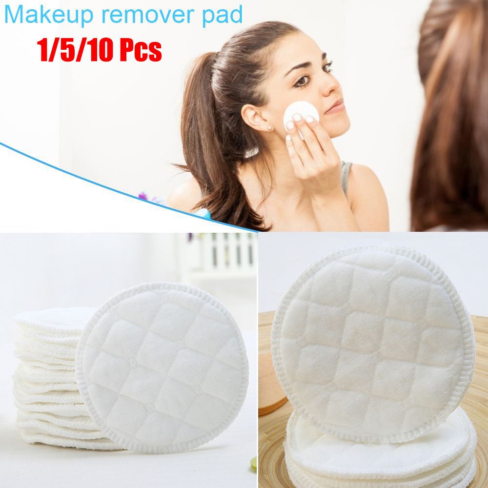[Hàng mới về] 1 / 5 / 10 Miếng bông tẩy trang bằng cotton có thể tái sử dụng