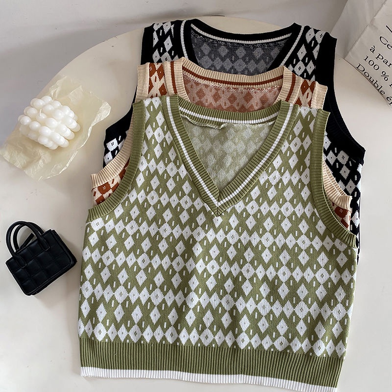 Áo len Pure Cube không tay kiểu dáng đơn giản thiết kế thời trang phong cách Hàn Quốc