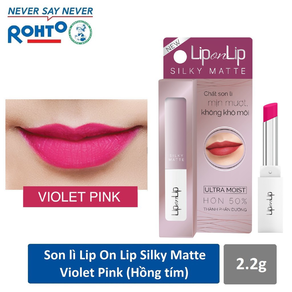 Son TRANG ĐIỂM Lì Siêu Mịn Lip On Lip Silky Matte 2.2g