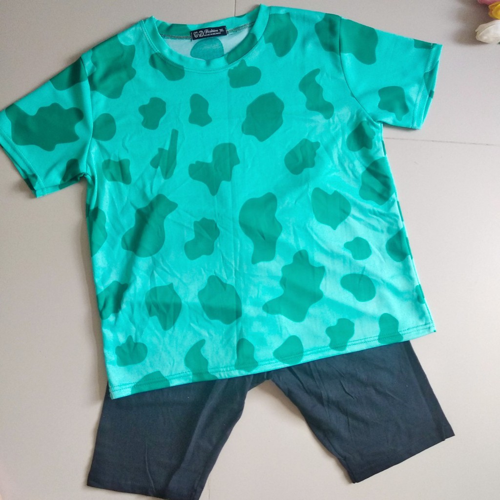 Đồ Ngủ Bò Sữa, Đồ Ngủ Tay Ngắn Quần Ngố Dễ Thương, Đồ Mặc Nhà Nữ Lưng Chun Vải Mát Thoáng Khí | BigBuy360 - bigbuy360.vn