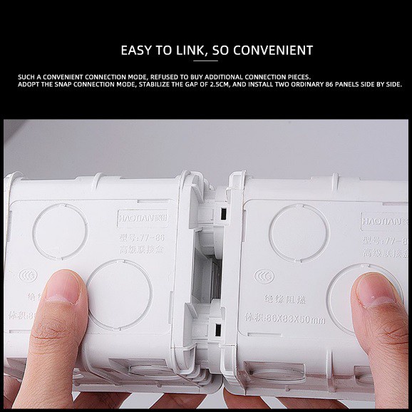 Đế âm tường chống cháy Lgtech dành cho ổ điện vuông